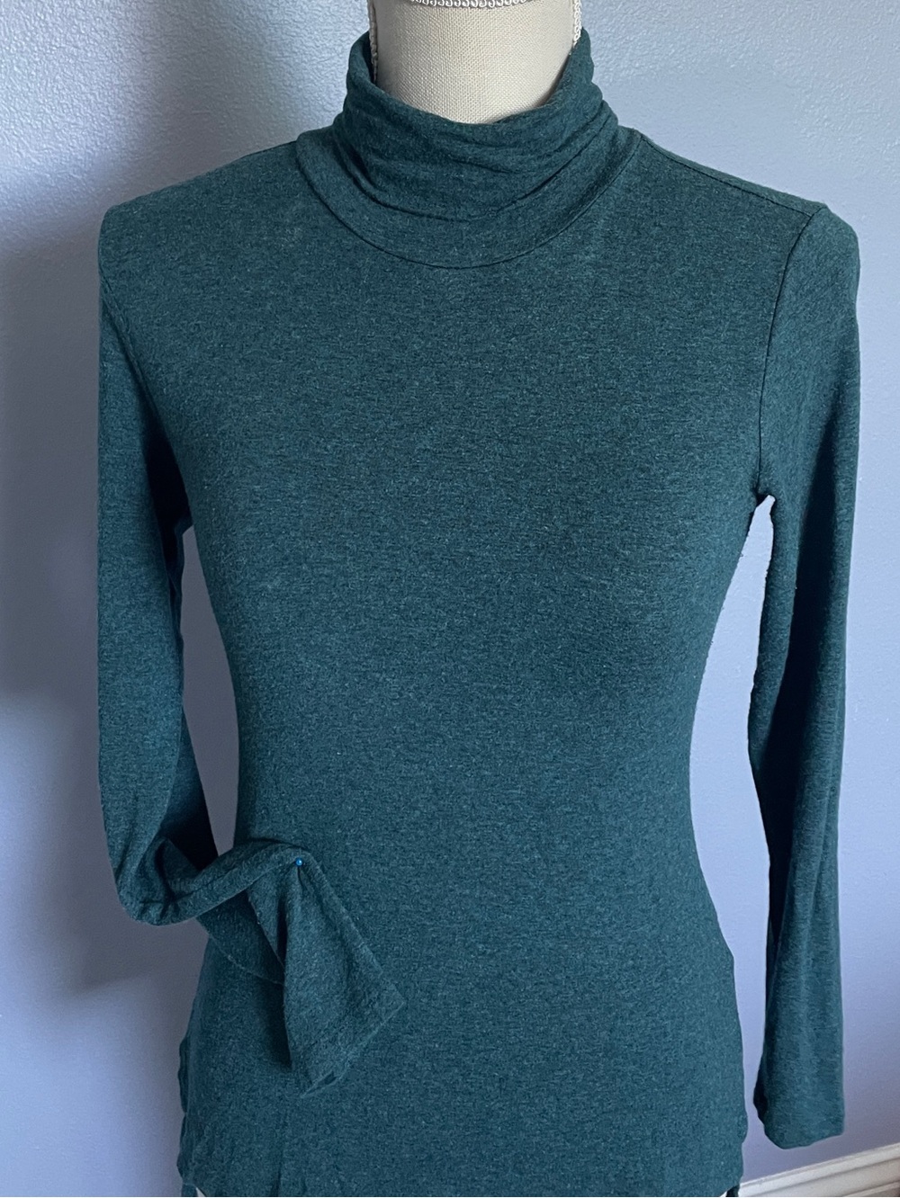 Classic The Limited Teal Heather Turtleneck Neck Sweater size XS